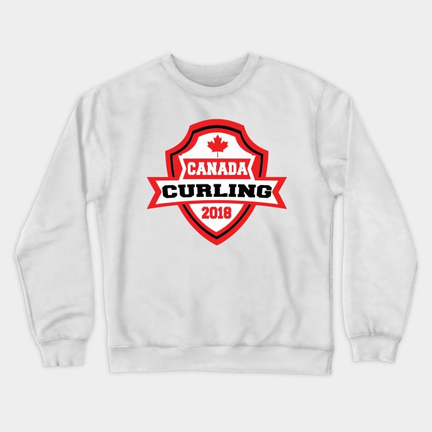 Team Canada Curling 2018! Crewneck Sweatshirt by pralonhitam